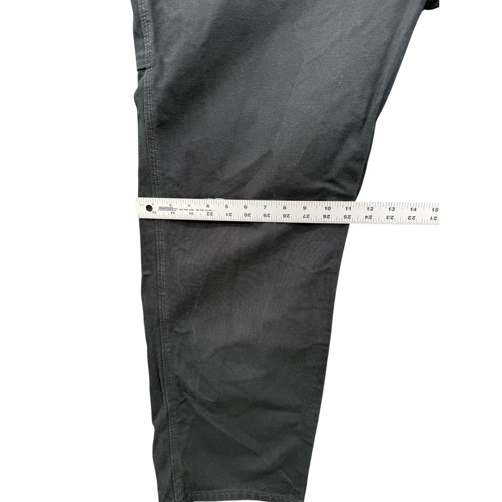 Carhartt B11 Work Pants Mens 42x32 Black Excellent Original Dungaree Fit Canvas - Picture 4 of 11